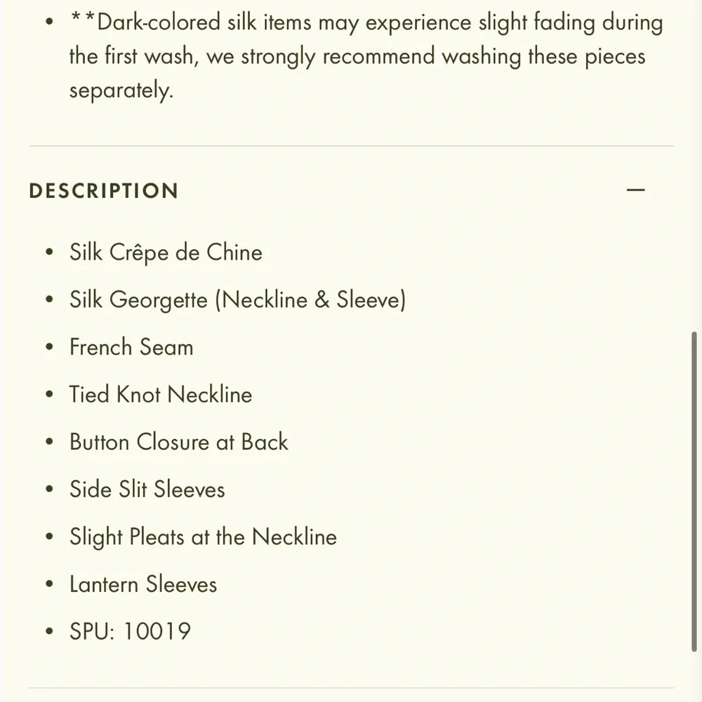 LilySilk Side Slit Lantern Sleeve Silk Blouse in Pistachio - Picture 8 of 9